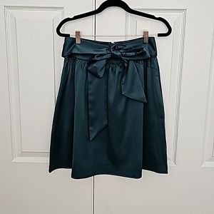 Gibsonlook Teal Skirt With Bow, Festive Holiday, Size X-small,NWT